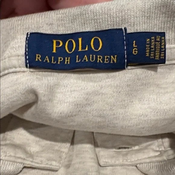 Polo Ralph Lauren - Men's Short Sleeve Polo Shirt. Size Large. Beige. - Picture 12 of 12